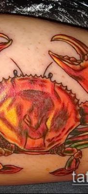 fénykép egy rák (rák) tetoválásról (érték) - egy példa egy érdekes tetoválásra - 052