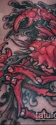 fénykép egy rák (rák) tetoválásról (érték) - egy példa egy érdekes tetoválásra - 048