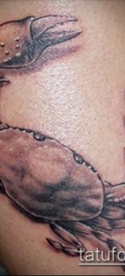 fénykép egy rák (rák) tetoválásról (érték) - egy példa egy érdekes tetoválási rajzra - 047