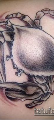 fénykép egy rák (rák) tetoválásról (érték) - egy példa egy érdekes tetoválási rajzra - 046