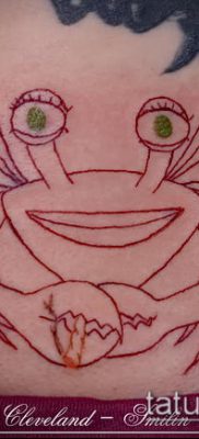 fénykép egy rák (rák) tetoválásról (érték) - egy példa egy érdekes tetoválásra - 045