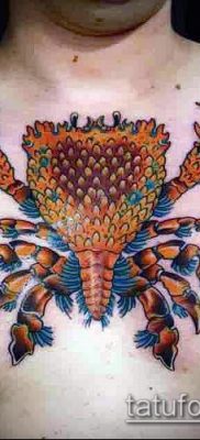 fénykép egy rák (rák) tetoválásról (érték) - példa egy érdekes tetoválási rajzra - 044