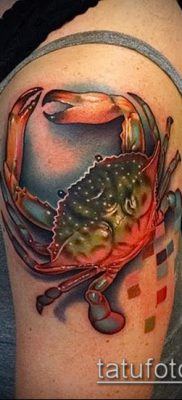fénykép egy rák (rák) tetoválásról (érték) - egy példa egy érdekes tetoválásra - 041