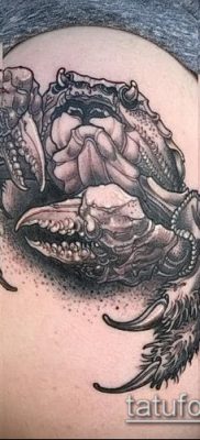 fénykép egy rák (rák) tetoválásról (érték) - egy példa egy érdekes tetoválásra - 039