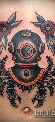 fénykép egy rák (rák) tetoválásról (érték) - egy példa egy érdekes tetoválási tervre - 037