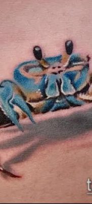 fénykép egy rák (rák) tetoválásról (érték) - egy példa egy érdekes tetoválási rajzra - 033