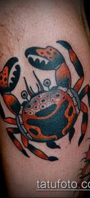 fénykép egy rák (rák) tetoválásról (érték) - egy példa egy érdekes tetoválásra - 029