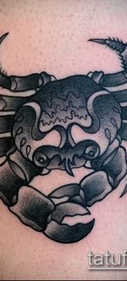 fénykép egy rák (rák) tetoválásról (érték) - egy példa egy érdekes tetoválásra - 026