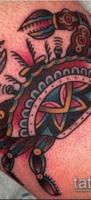 fénykép egy rák (rák) tetoválásról (érték) - egy példa egy érdekes tetoválásra - 022