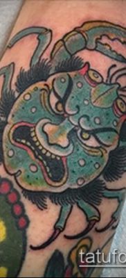 fénykép egy rák (rák) tetoválásról (érték) - egy példa egy érdekes tetoválásra - 020