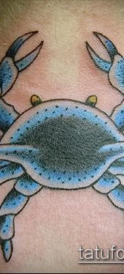 fénykép egy rák (rák) tetoválásról (érték) - egy példa egy érdekes tetoválásra - 019