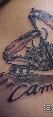 fénykép egy rák (rák) tetoválásról (érték) - egy példa egy érdekes tetoválási tervre - 015