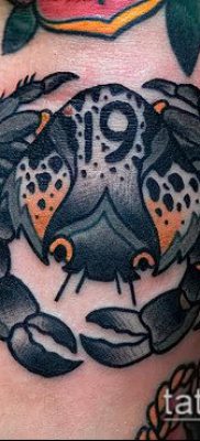 fénykép egy rák (rák) tetoválásról (érték) - egy példa egy érdekes tetoválásra - 010