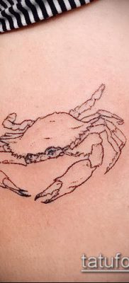 fénykép egy rák (rák) tetoválásról (érték) - példa egy érdekes tetoválási rajzra - 006