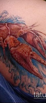 fénykép egy rák (rák) tetoválásról (érték) - egy példa egy érdekes tetoválási rajzra - 004