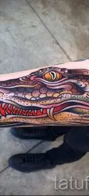 Fotó a krokodil tetoválásról egy cikkhez a krokodil tetoválás jelentéséről - tatufoto.ru - 12