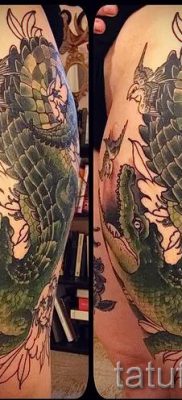 Fotó a krokodil tetoválásról egy cikkhez a krokodil tetoválás jelentéséről - tatufoto.ru - 10