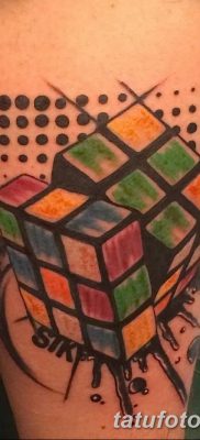 fotó a Rubik -kocka tetoválásról, kelt 2018.02.24. №014 - tetoválás Rubik -kocka -