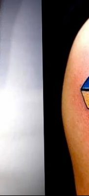 fotó a Rubik -kocka tetoválásról, dátum: 2018.02.24 №022 - tetoválás Rubik -kocka -