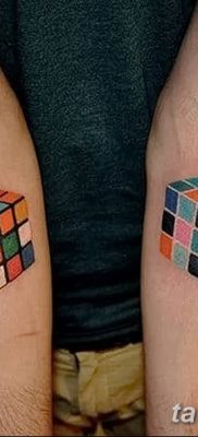 fotó a Rubik -kocka tetoválásról, kelt 2018.02.24. №023 - tetoválás Rubik -kocka -