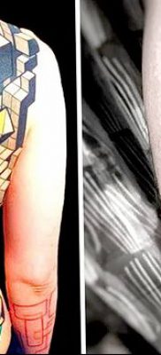 fotó a Rubik -kocka tetoválásról, kelt 2018.02.24. №025 - tetoválás Rubik -kocka -