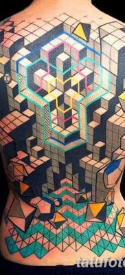 fotó a Rubik -kocka tetoválásról, kelt 2018.02.24. №026 - tetoválás Rubik -kocka -