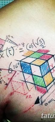 fotó a Rubik -kocka tetoválásról, kelt 2018.02.24. №029 - tetoválás Rubik -kocka -