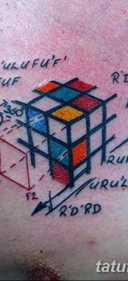 fotó a Rubik -kocka tetoválásról, kelt 2018.02.24. №034 - tetoválás Rubik -kocka -