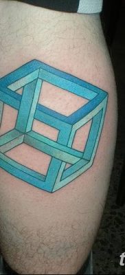 fotó a Rubik -kocka tetoválásról, kelt 2018.02.24. №059 - tetoválás Rubik -kocka -