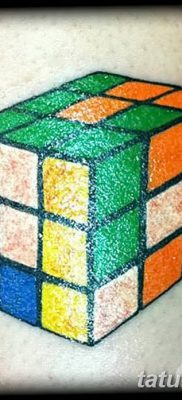 fotó a Rubik -kocka tetoválásról, dátum: 2018.02.24 №060 - tetoválás Rubik -kocka -