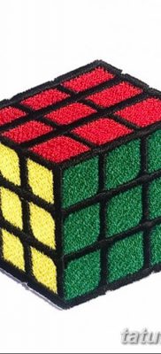 fotó a Rubik -kocka tetoválásról, kelt 2018.02.24. №064 - tetoválás Rubik -kocka -