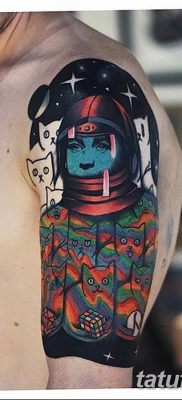 fotó a Rubik -kocka tetoválásról, 2018.02.24., №065 - tetoválás Rubik -kocka -