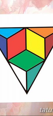 fotó a Rubik -kocka tetoválásról, kelt 2018.02.24. №084 - tetoválás Rubik -kocka -