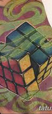 fotó a Rubik -kocka tetoválásról, kelt 2018.02.24. №088 - tetoválás Rubik -kocka -