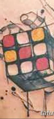 fotó a Rubik -kocka tetoválásról, kelt 2018.02.24. №089 - tetoválás Rubik -kocka -