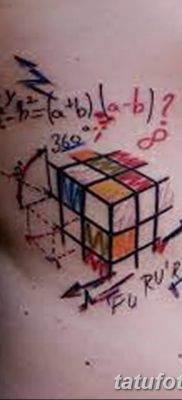 fotó a Rubik -kocka tetoválásról, kelt 2018.02.24. №090 - tetoválás Rubik -kocka -