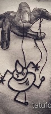 Fénykép egy bábjátékos tetoválásról - példa egy rajzra - 30052017 - példa - 018 Tattoo Puppeteer