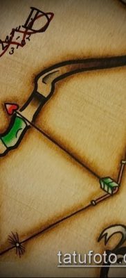 Cupidogne íj tetoválása - vázlat tetováláshoz - rajz - példa