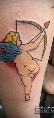 fotó Ámor tetoválásról (jelentése) - példa egy érdekes tetoválási rajzra - 061