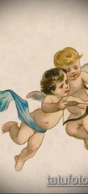 fotó Ámor tetoválásról (jelentése) - példa egy érdekes tetoválási tervre - 052