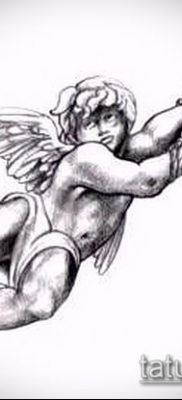 fotó Ámor tetoválásról (jelentése) - példa egy érdekes tetoválási rajzra - 043