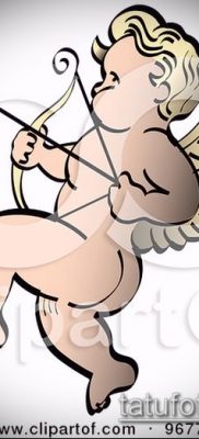 fotó Ámor tetoválásról (jelentése) - példa egy érdekes tetoválási tervre - 038