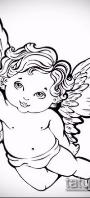 fotó Ámor tetoválásról (jelentése) - egy példa egy érdekes tetoválási tervre - 036