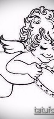 fotó Ámor tetoválásról (jelentése) - példa egy érdekes tetoválási rajzra - 030