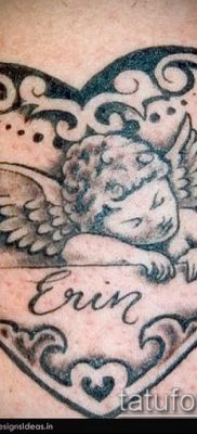 fotó Ámor tetoválásról (jelentése) - példa egy érdekes tetoválási rajzra - 015