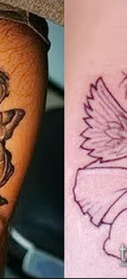fotó Ámor tetoválásról (jelentése) - példa egy érdekes tetoválási rajzra - 009