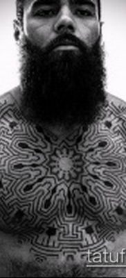 tetováló labirintus №199 - a minta érdekes változata, amely jól használható a minotaurusz labirintusának megváltoztatására és tetoválásként történő alkalmazására