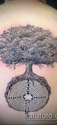 tetováló labirintus № 438 - a kép méltó változata, amely könnyen használható a faun labirintusának felülvizsgálatához és rajzolásához tetoválásként