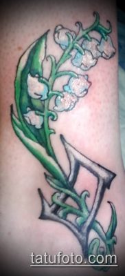 fotó gyöngyvirág tetoválásról (érték) - példa rajz - 032