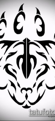 PAW TATTOO No. 501 - a minta hűvös változata, amely jól használható a kutya mancsának feldolgozásához és tetováláshoz